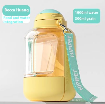 botella portátil 1000ml+300g agua y comida