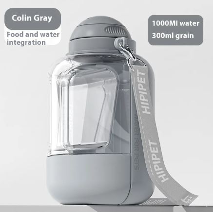 botella portátil 1000ml+300ml agua y comida