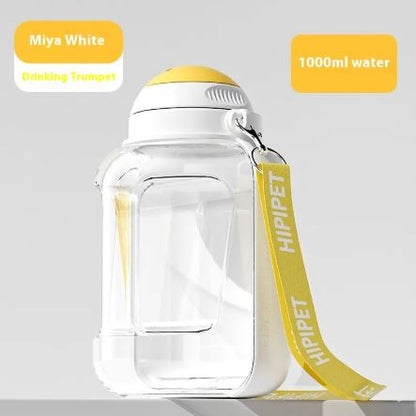 botella portátil 1000ml agua blanca
