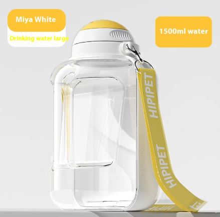 botella portátil 1500ml agua blanca